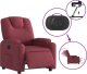 vidaXL Elektryczny fotel rozkładany, winna czerwień, obity tkaniną 6