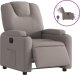 vidaXL Elektryczny fotel rozkładany, kolor taupe, obity tkaniną 2