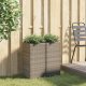 vidaXL Donice ogrodowe, 2 szt., szare, 30x30x60 cm, rattan PE 3
