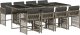 vidaXL 9-cz. zestaw mebli ogrodowych z poduszkami, szary, rattan PE 2