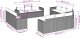 vidaXL 12-cz. zestaw mebli ogrodowych, z poduszkami, jasnoszary 3