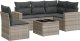 vidaXL 6-cz. zestaw mebli ogrodowych, z poduszkami, jasnoszary 2