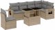 vidaXL 7-cz. zestaw wypoczynkowy do ogrodu, z poduszkami, beżowy 2