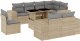 vidaXL 9-cz. zestaw mebli ogrodowych z poduszkami, beżowy, polirattan 2