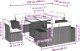 vidaXL 9-cz. zestaw mebli ogrodowych z poduszkami, beżowy, polirattan 10
