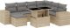 vidaXL 8-cz. zestaw mebli ogrodowych z poduszkami, beżowy, polirattan 2