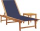 vidaXL Leżaki ze stolikiem, 2 szt., niebieskie, akacja i textilene 4