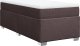 vidaXL Łóżko kontynentalne z materacem, brązowe, tkanina, 100x200 cm 2