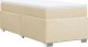 vidaXL Łóżko kontynentalne z materacem, kremowe, tkanina, 100x200 cm 9
