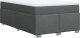 vidaXL Łóżko kontynentalne z materacem, ciemnoszara tkanina 120x200 cm 9
