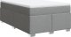 vidaXL Łóżko kontynentalne z materacem, jasnoszare, tkanina 120x200 cm 2