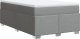 vidaXL Łóżko kontynentalne z materacem, jasnoszare, tkanina 120x200 cm 9