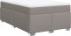 vidaXL Łóżko kontynentalne z materacem, taupe, tkanina, 120x200 cm 2