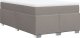 vidaXL Łóżko kontynentalne z materacem, taupe, tkanina, 120x200 cm 9