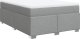 vidaXL Łóżko kontynentalne z materacem, jasnoszare 140x200 cm, tkanina 2