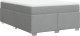 vidaXL Łóżko kontynentalne z materacem, jasnoszare 140x200 cm, tkanina 9