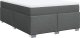 vidaXL Łóżko kontynentalne z materacem, ciemnoszara tkanina 160x200 cm 2