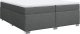 vidaXL Łóżko kontynentalne z materacem, ciemnoszara tkanina 200x200 cm 2