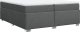 vidaXL Łóżko kontynentalne z materacem, ciemnoszara tkanina 200x200 cm 9