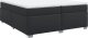 vidaXL Łóżko kontynentalne z materacem czarne 200x200 cm 2
