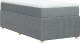 vidaXL Łóżko kontynentalne z materacem, jasnoszare, tkanina, 90x190 cm 6