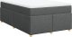 vidaXL Łóżko kontynentalne z materacem, ciemnoszara tkanina 120x200 cm 9