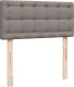 vidaXL Łóżko kontynentalne z materacem, taupe, tkanina, 100x200 cm 7