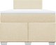 vidaXL Łóżko kontynentalne z materacem, kremowe, tkanina, 120x200 cm 4
