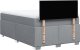 vidaXL Łóżko kontynentalne z materacem, jasnoszare, tkanina 120x200 cm 6