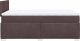 vidaXL Łóżko kontynentalne z materacem, brązowe, tkanina, 120x200 cm 5