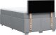 vidaXL Łóżko kontynentalne z materacem, jasnoszare, tkanina 120x200 cm 6