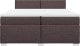 vidaXL Łóżko kontynentalne z materacem, brązowe, tkanina, 200x200 cm 4