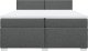 vidaXL Łóżko kontynentalne z materacem, ciemnoszara tkanina 200x200 cm 4