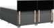 vidaXL Łóżko kontynentalne z materacem, ciemnoszara tkanina 200x200 cm 10