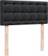 vidaXL Łóżko kontynentalne z materacem czarne 90x200 cm 7