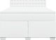 vidaXL Łóżko kontynentalne z materacem białe 140x200 cm 4
