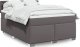 vidaXL Łóżko kontynentalne z materacem szare 140x200 cm 1