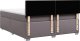 vidaXL Łóżko kontynentalne z materacem, szare, ekoskóra 200x200 cm 6