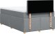 vidaXL Łóżko kontynentalne z materacem, jasnoszare, tkanina 120x200 cm 6