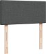 vidaXL Łóżko kontynentalne z materacem, ciemnoszara tkanina 100x200 cm 7