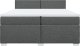 vidaXL Łóżko kontynentalne z materacem, ciemnoszara tkanina 200x200 cm 6