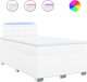 vidaXL Łóżko kontynentalne z materacem, białe, ekoskóra 120x200 cm 2