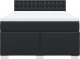 vidaXL Łóżko kontynentalne z materacem czarne 160x200 cm 6