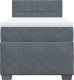 vidaXL Łóżko kontynentalne z materacem, ciemnoszary aksamit, 80x200 cm 6