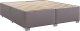 vidaXL Łóżko kontynentalne z materacem, szare, ekoskóra 200x200 cm 8