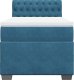 vidaXL Łóżko kontynentalne z materacem, niebieskie, 90x190 cm, aksamit 6