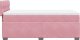vidaXL Łóżko kontynentalne z materacem, różowe, aksamit, 90x190 cm 7