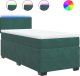 vidaXL Łóżko kontynentalne z materacem, zielone, aksamit, 100x200 cm 2