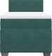 vidaXL Łóżko kontynentalne z materacem, zielone, aksamit, 100x200 cm 6