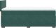 vidaXL Łóżko kontynentalne z materacem, zielone, aksamit, 100x200 cm 7